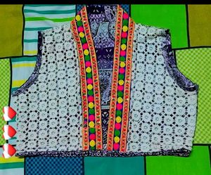 Crochet Lace Embellished Jacket