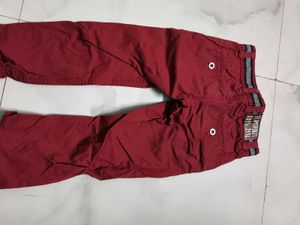 Maroon Cargo Pants with '05' Graphic