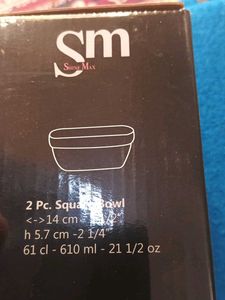 2 Pc Square Bowl