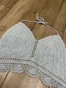 Crochet Halter Neck Crop Top