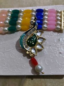 Peacock Design  Beads Necklace &amp; Earring Set