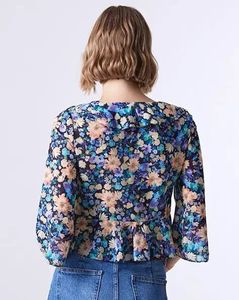 Floral Print Tie-Neck Top