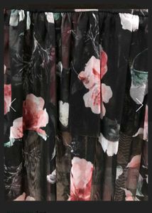 Sheer Floral Print Ruffle Sleeve Top