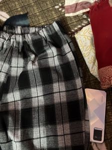 Warm Checked Casual Pants