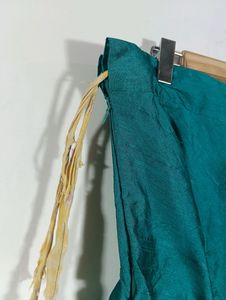 Green Embroidered Ethnic Long Skirt (Women)