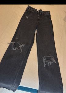Distressed Wide Leg Jeans