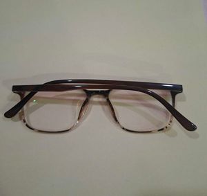 Brown full rim rectangle eyeglasses