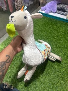 Fisher-Price Grow-with-Me Tummy Time Llama Plush