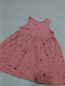 Cute Coral Print Dress