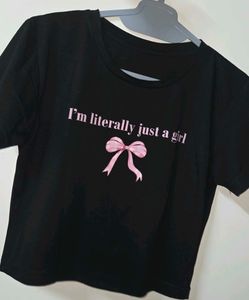 "I am Literally Just a Girl🎀" Graphic Babytee
