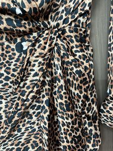 New tag Madame brand Chic Leopard Print Wrap Dress