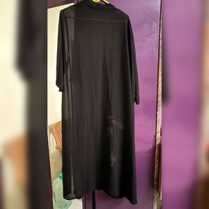 Elegant Black Embroidered  Shrug