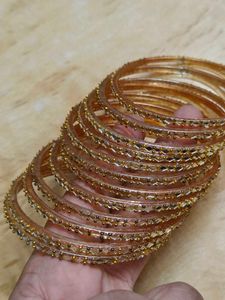 Exquisite Mirror Work 12 Bangles Set