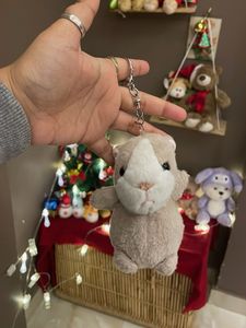 Cute Hamster Plush Keychain