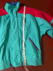 Retro Color Block Windbreaker Jacket