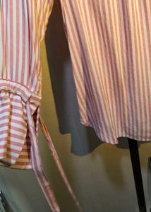 Imported bow Striped Shirt