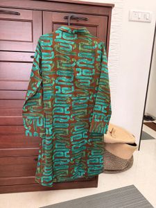 Stylish Brown dress with Abstract Print