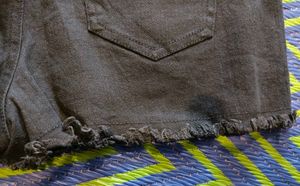 Embellished Black Denim Shorts