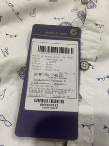 Men's White Graphic Print Shirt