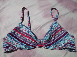 Boho Floral Print Bikini Top