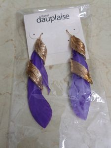 Feather 🪶 Earrings (Purple)