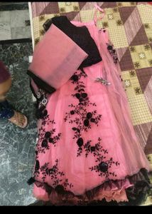 Pink Floral Lehenga Choli