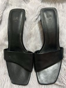 H&M Black Square Toe Heels