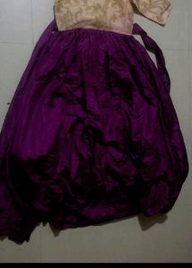 Elegant Purple &amp; Cream Gown