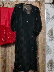 Black mirror chikankari Kurta Set
