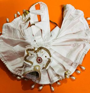 Laddu Gopal Pagdi Set &amp; Fancy Dress Fabric Cotton