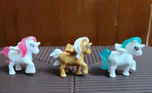 Set of 3 Cute kinder Joy Unicorn Figurines