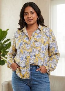 Floral Print Button-Up Shirt