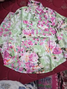 pure cotton shirt with foldable sleeve