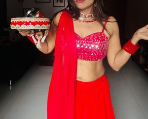 Red Festive Lehnga