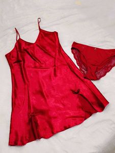 Satin Nighty with Matching Panty