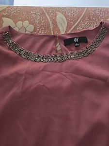 Elegant Pink Ethnic Gown with Embellished Neckline