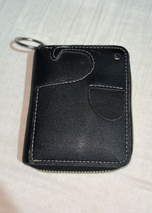 Cute Black Wallet with Keyring