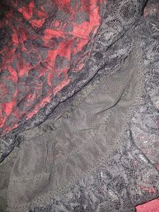 Gothic Red black babydoll top