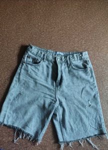 Light Wash Denim Bermuda Shorts