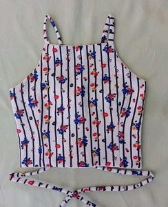 Floral Striped Crop Top All size available