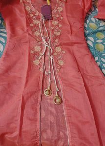 Embroidered Kurta with Tassels
