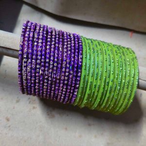 Stack of Red Glass Bangles