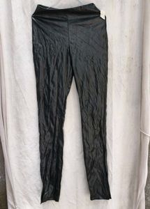 4307. Black Faux Leather Pants