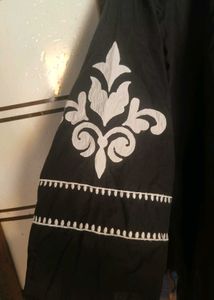 Black tunic with White Embroidery