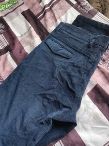 Men's Dark Blue Corduroy Pants
