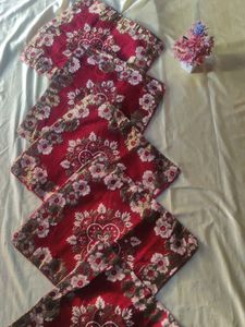 set of 5 cushion covers in bnarsi velvet silk look