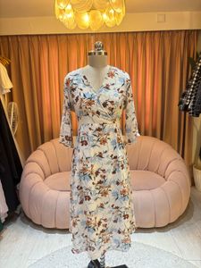 Floral Print Wrap Dress