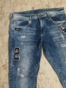 Men's Blue Washed Jeans