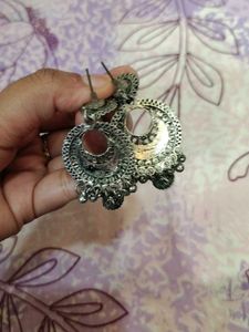 Oxidised Jhumka Earrings