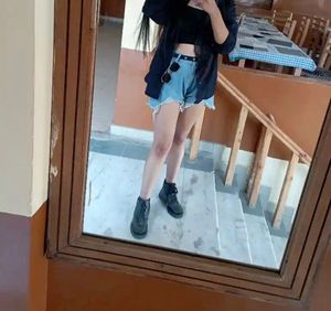 Distressed Denim Shorts